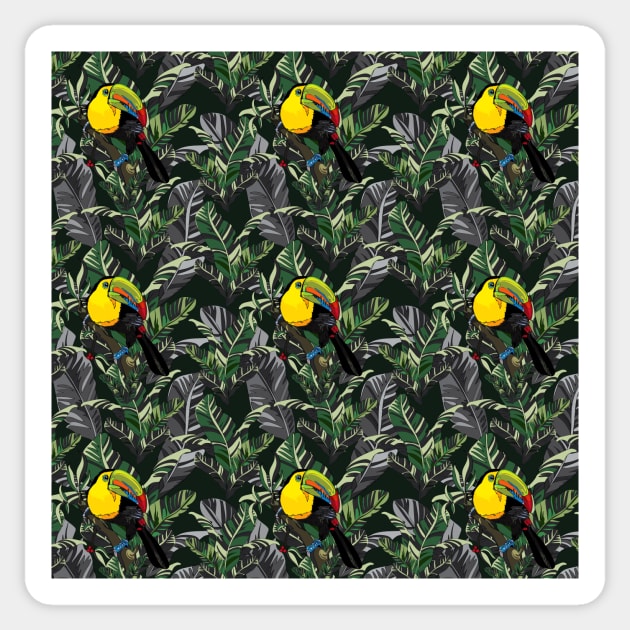 toucan pattern Sticker by EEVLADA